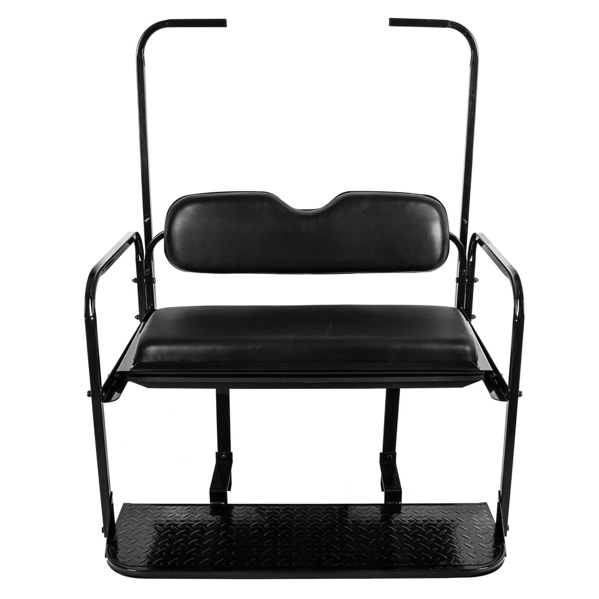 Solidspare Flip Folding Rear Seat Cushions Pad w/Roof Support For EZGO TXT 1995+ Golf Cart