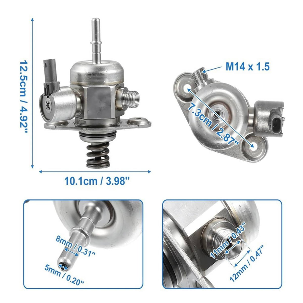 Solidspare High Pressure Fuel Pump For Mini Cooper 2012-2016 1.6L Turbocharged 13517630644
