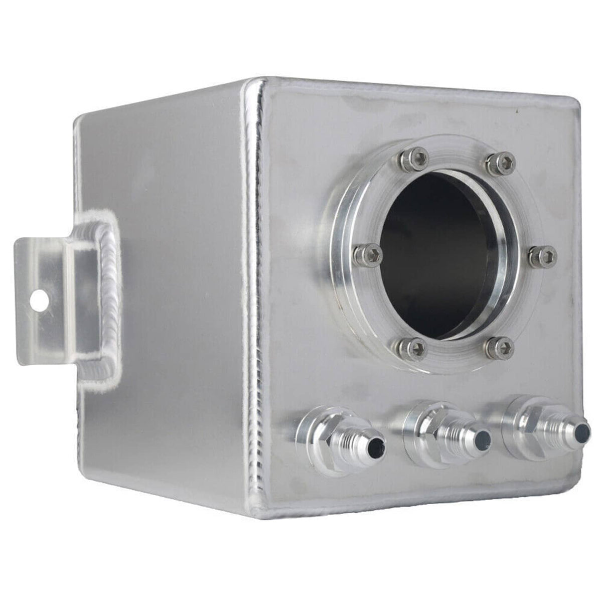 Solidspare New 2L High Flow Swirl Fuel Surge Tank AN6 Aluminum w/ 044 External Fuel Pump