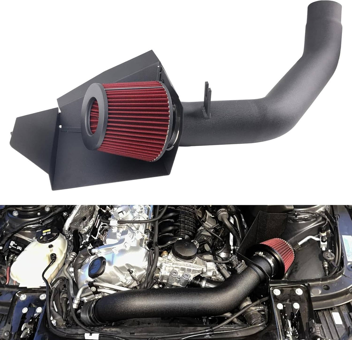 Solidspare Cold Air Intake System For 12-15 BMW 335i/14-16 435i M235i /16 M2 N55 3.0L Turbo