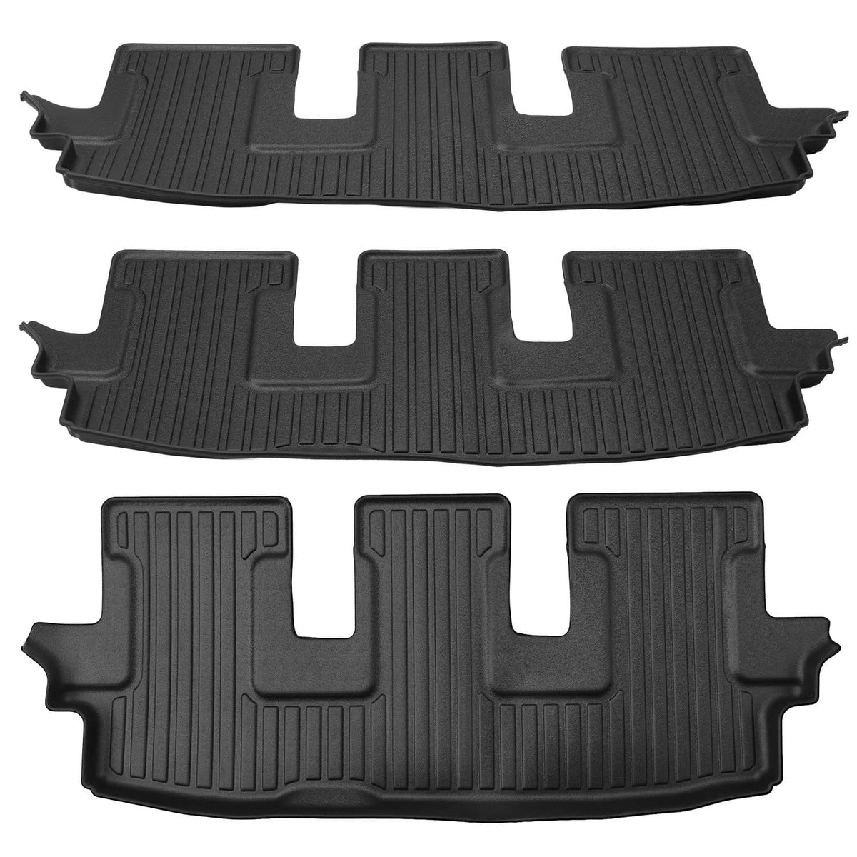 Solidspare All Weather Floor Mats Liners Set Fit For Toyota Highlander 2008-2013 Heavy Duty