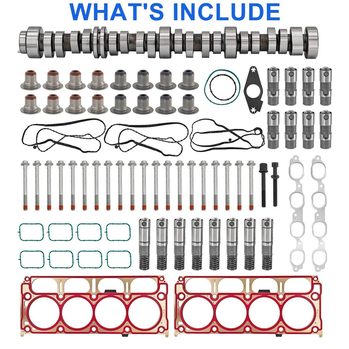 Solidspare New Cam & AFM LS7 Lifters Set For 2014-2020 Chevy 6.2L Gen5 L86 GM 12629512