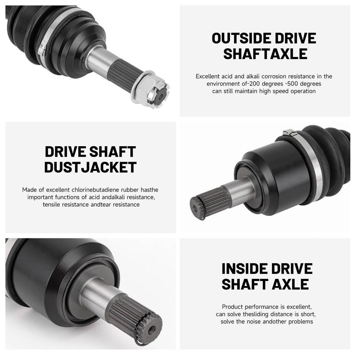 Solidspare CV Axle Shaft Assembly Front LH&RH 44220-HR3-A21 for Honda Rancher 420 2017-2024