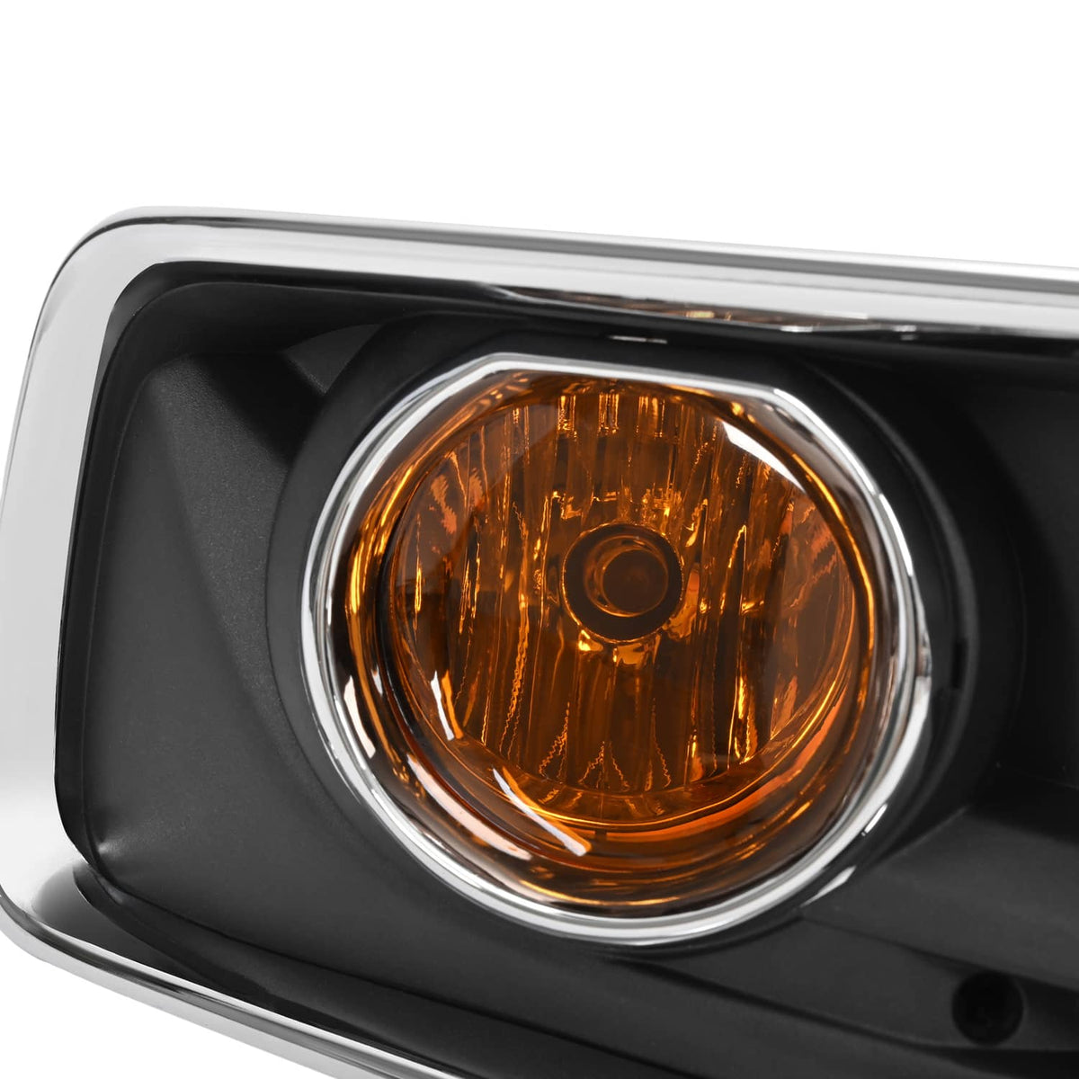 Solid Spare Front Bumper Fog Light Lamp w/Bezel Chrome Trim Set For Chevy Malibu 2013-2015