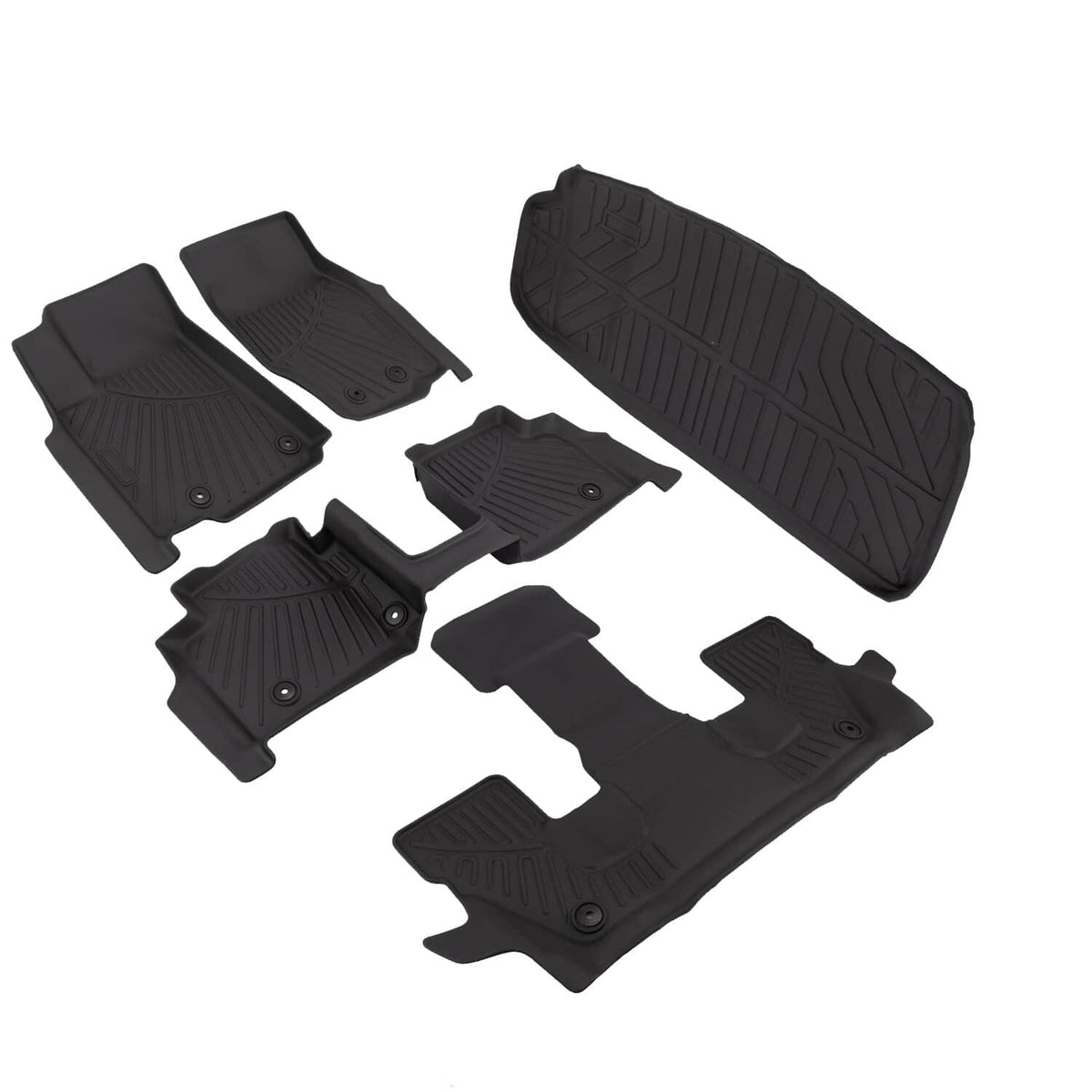 Solidspare All Weather Floor Mats 3 Row + Cargo Liners For Jeep Grand Cherokee L 2021-2025