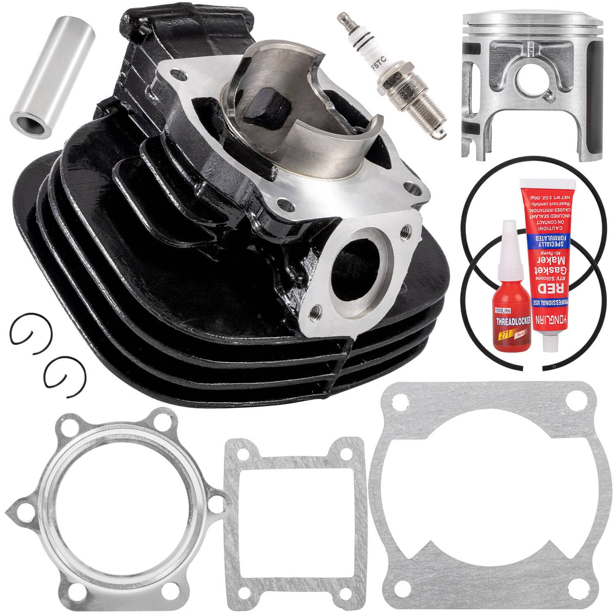 Solidspare Piston Cylinder Crank Motor Rebuild Gasket Kits 1988-2006 For Yamaha Blaster 200