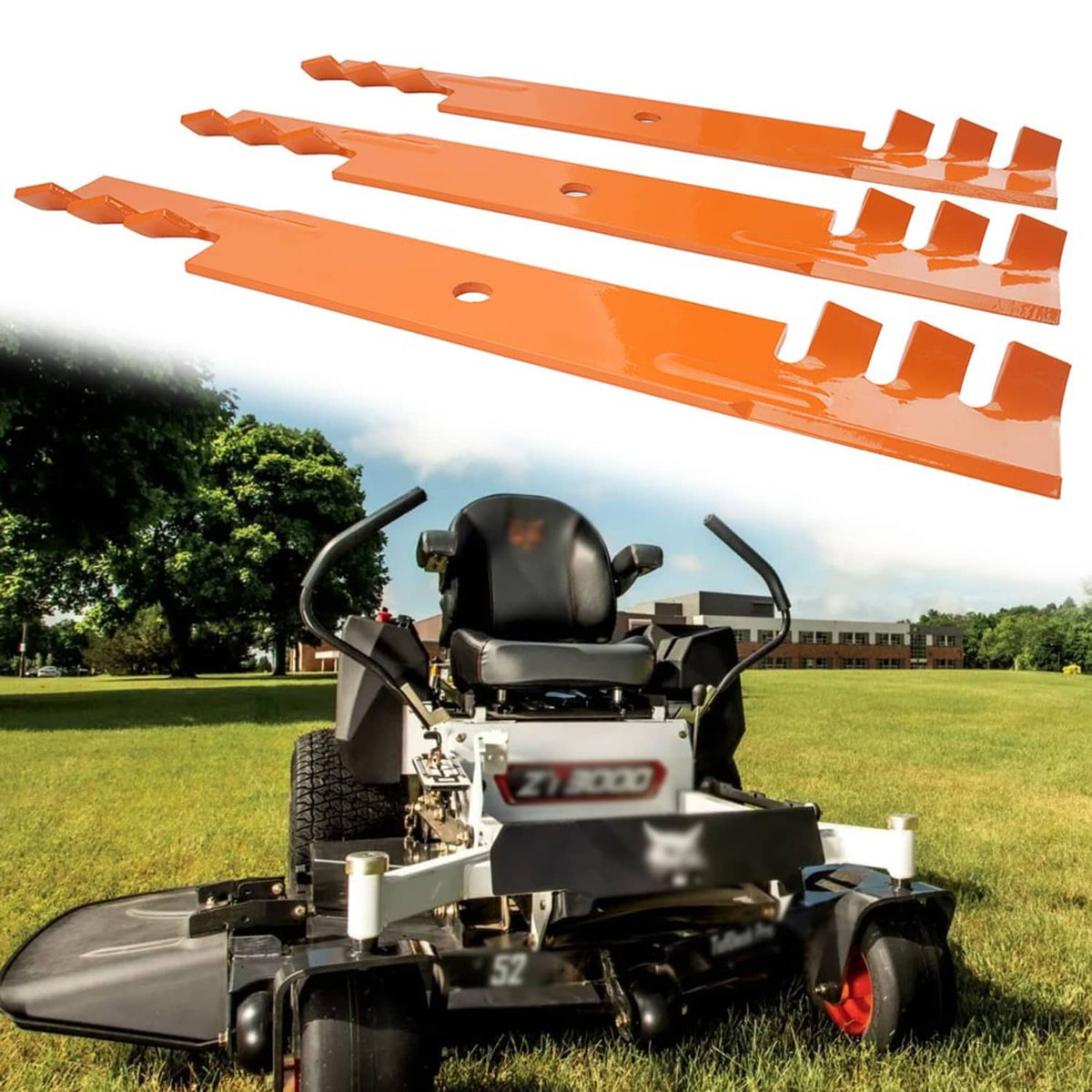 Solidspare 3Pcs Deck Blade for 52" Exmark Bobcat Simplicity Snapper Scag 2722543-02 1521227