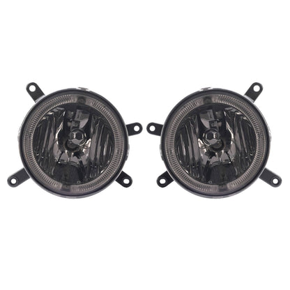 Solid Spare Fog Lights LED Halo Running Light Smoke Lens For Ford Mustang GT 2005-2009 RH&LH