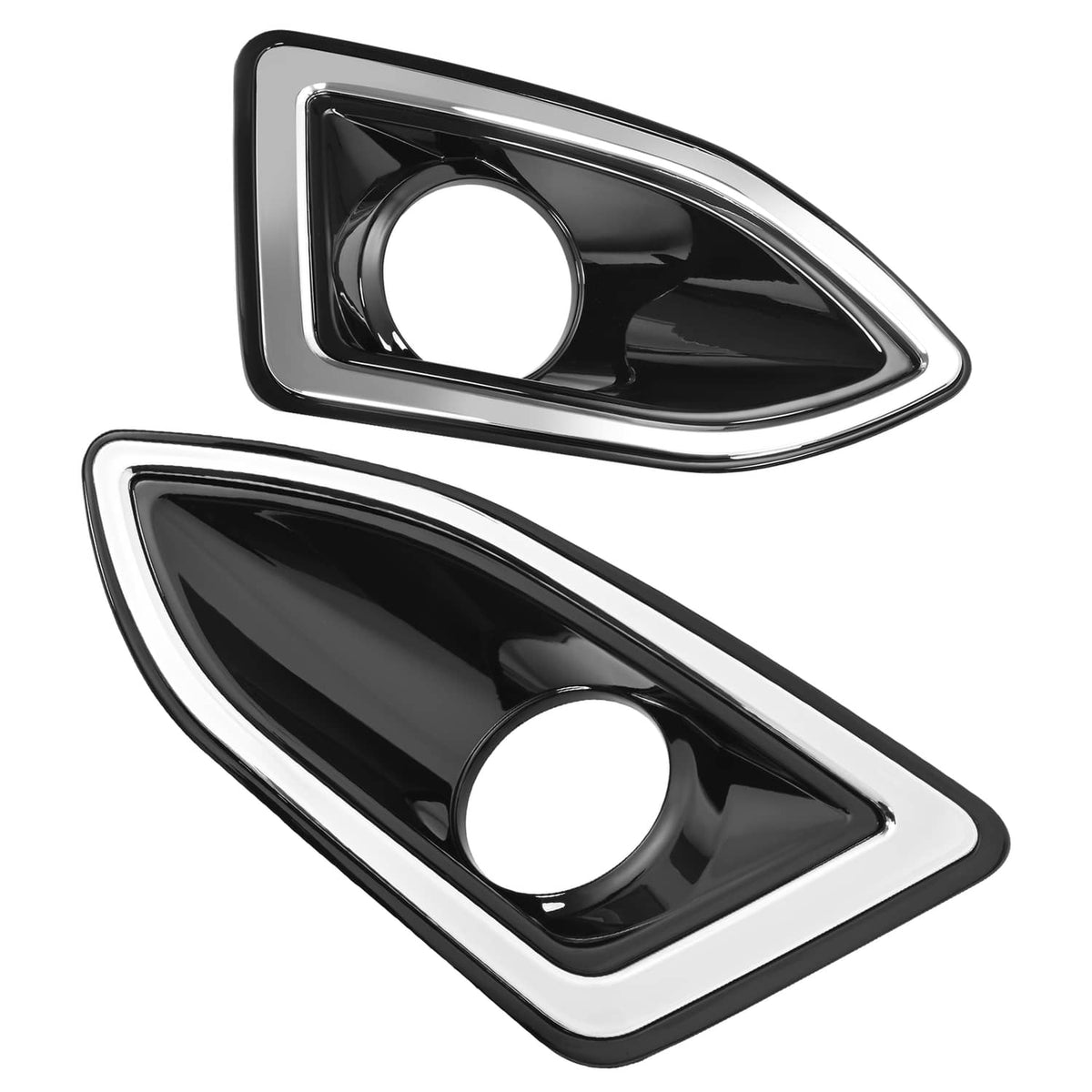 Solid Spare Fog Light Trim Bezel Cover Left & Right Pair For Ford Edge 2015 2016 2017 2018