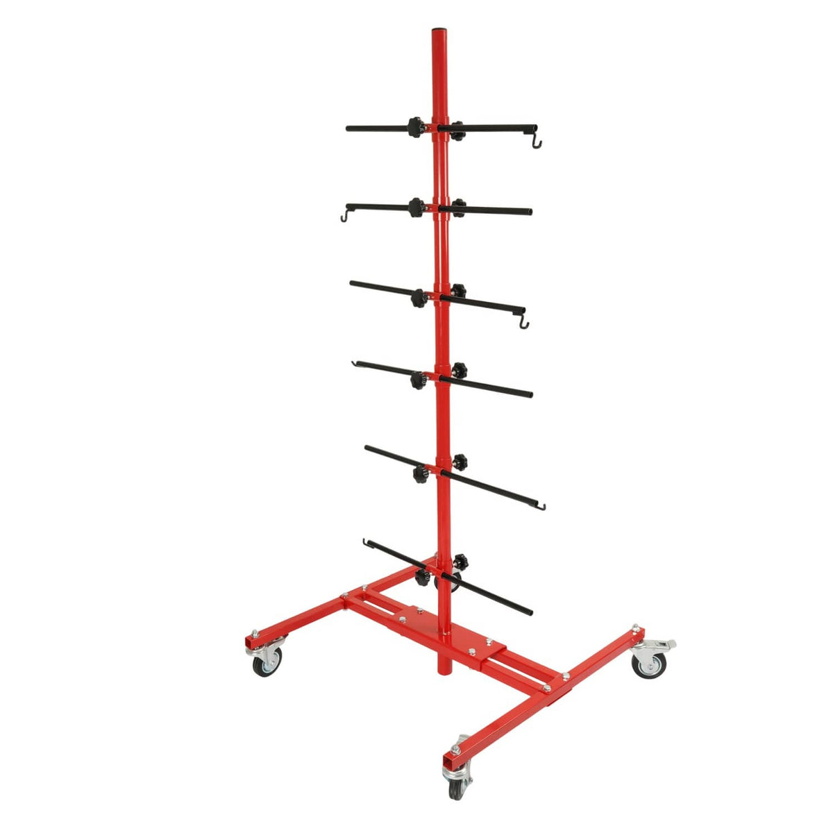 Solid Spare Powder Coated Adjustable Tree Paint Stand For Autobody Door Fender Panel