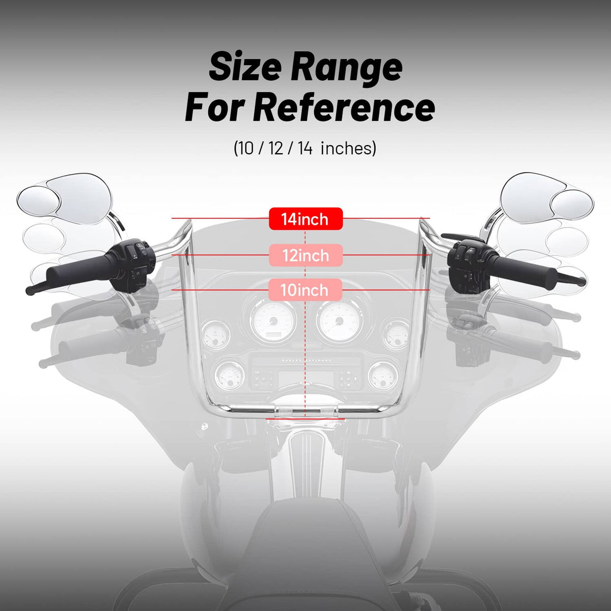 Solidspare 14" Rise Meathook Ape Hanger Handlebar For Harley Electra Glide Street Glide US