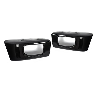 For Ford F-150 2015-2017 Front Upper Grille+Bumper Face Bar End Side Gloss Black