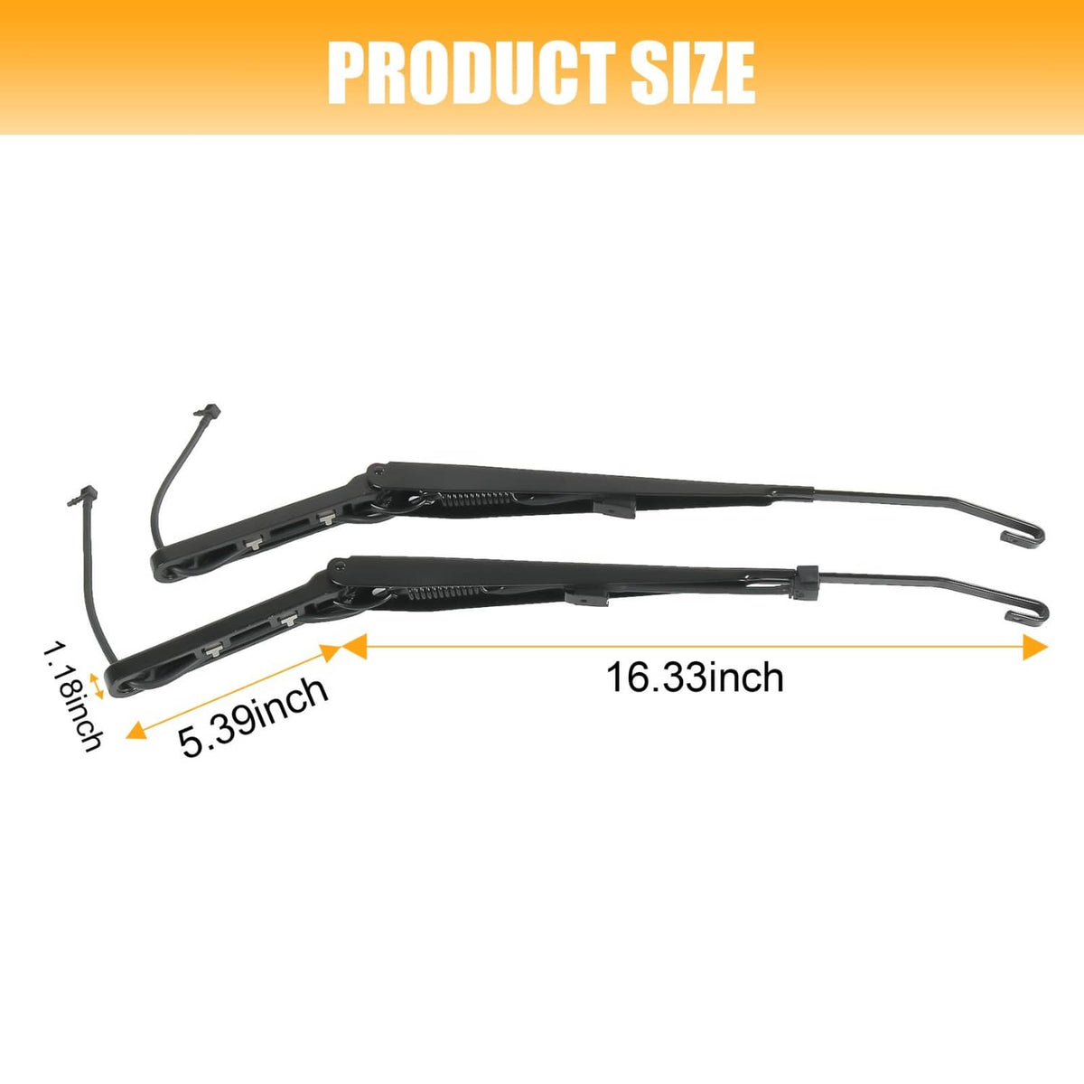 Solidspare Windshield Wiper Arms Fit 99-07 Chevy Silverado Suburban Tahoe GMC Sierra Yukon