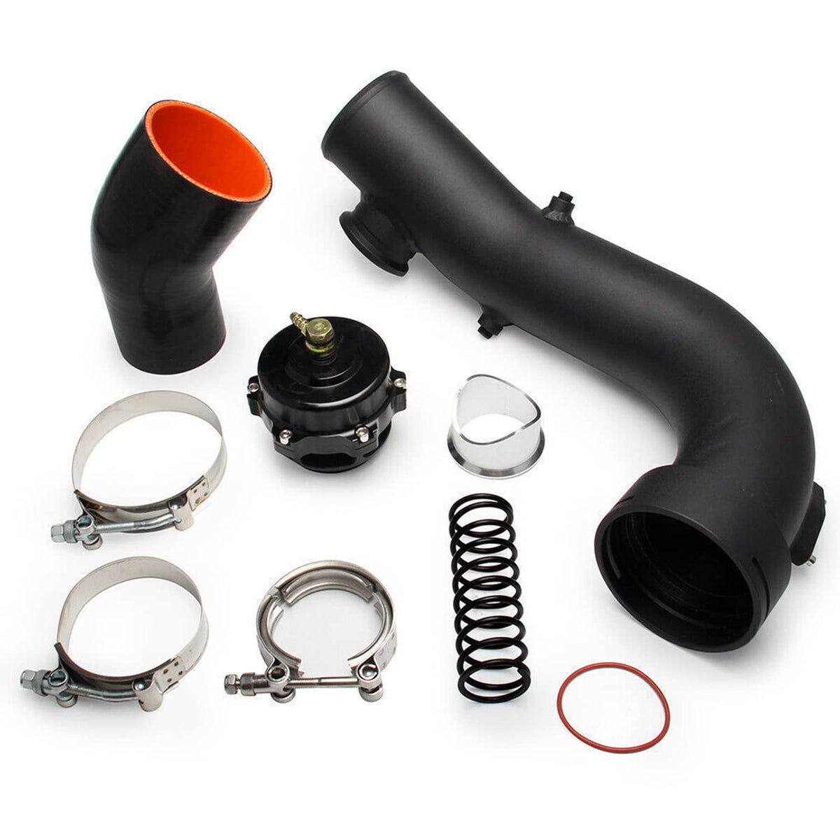 Solidspare 50MM BOV Intake Turbo Charge Pipe Kit For BMW N54 E88 E90 E92 135i 335i