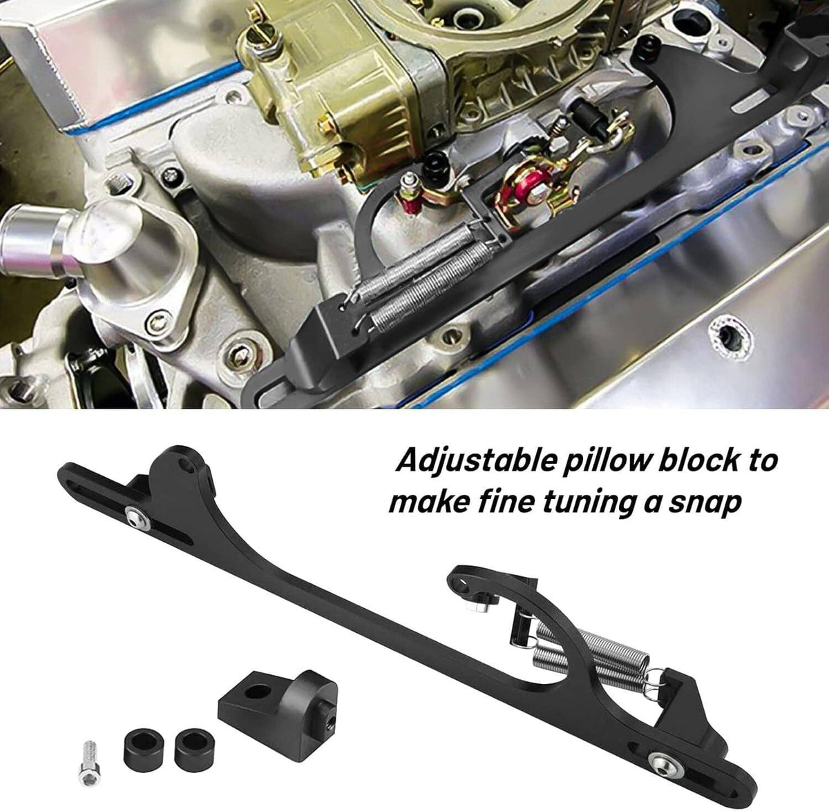 Solidspare New Throttle Cable Carb Bracket For Holley 4150 4160 Carburetor 350 SBC Aluminum