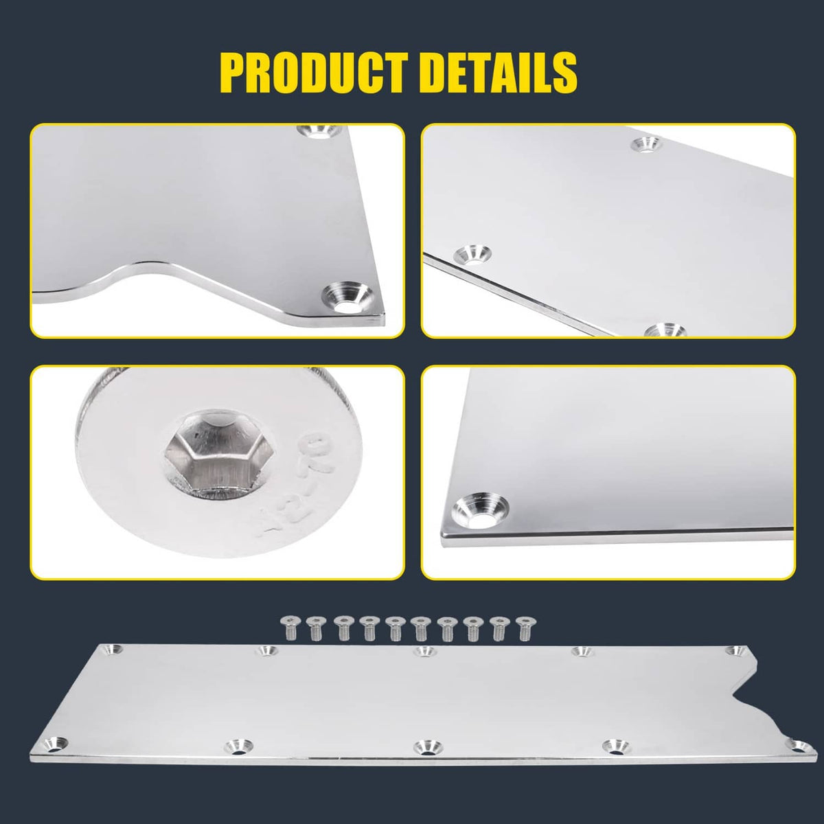 Solidspare Valley Pan Cover Plate Knock Sensor Delete For LS Gen III Billet LS1 LS6 Gen 3