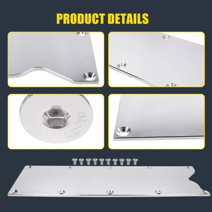 Solidspare Valley Pan Cover Plate Knock Sensor Delete For LS Gen III Billet LS1 LS6 Gen 3