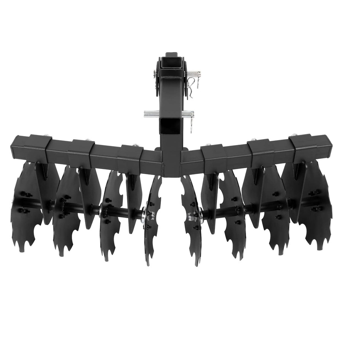 Solidspare 34" Disc Plow Harrow w/ 2-inch Receiver Hitch 8-blade disc For Tractor ATV UTV