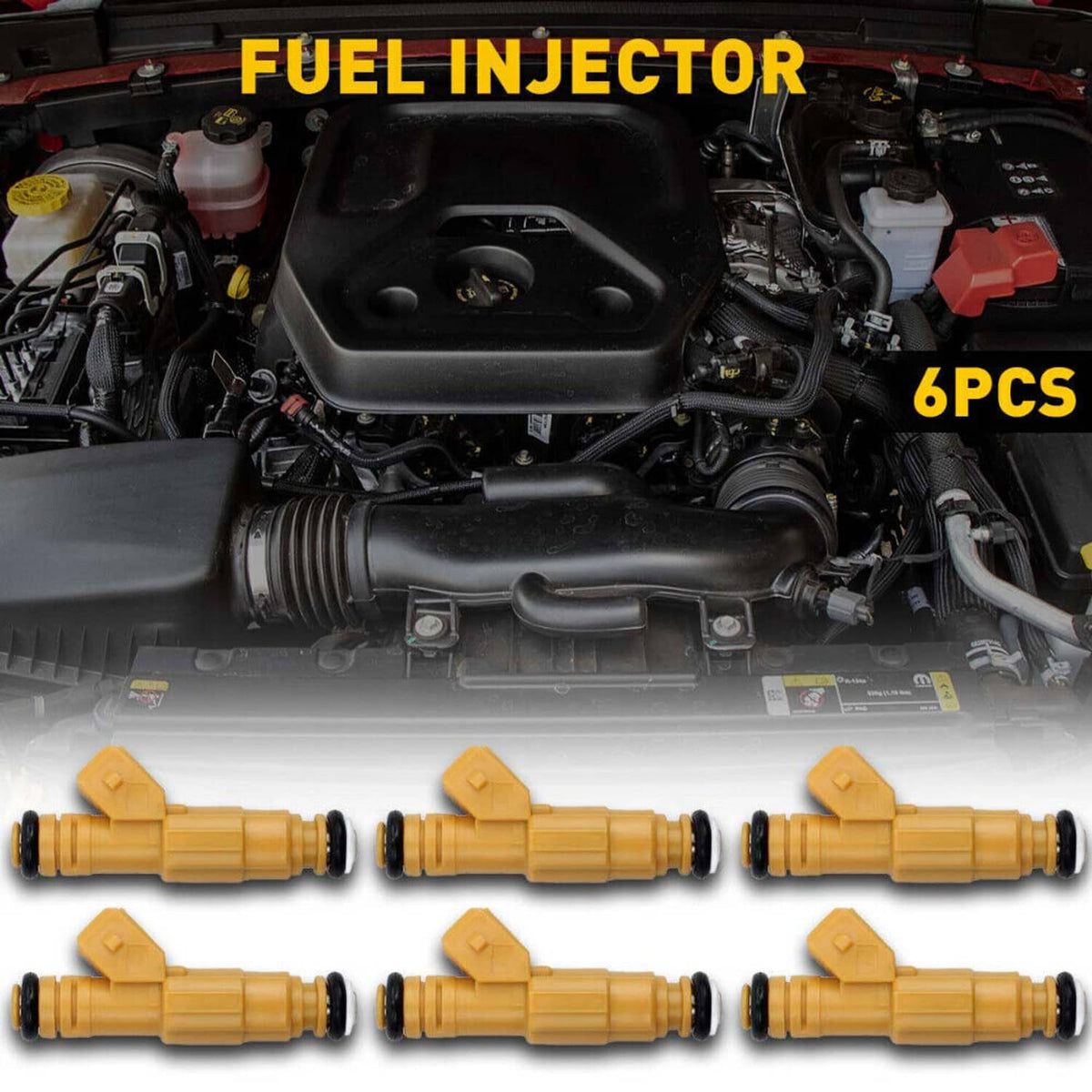 Solidspare 6Pcs New Fuel Injectors 0280155710 For 87-98 JEEP Cherokee 4.0L EV1 4 Hole