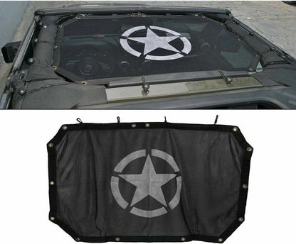 Mesh Sun Shade Top Cover Star for Jeep Wrangler JK JKU Unlimited Rubicon Sahara