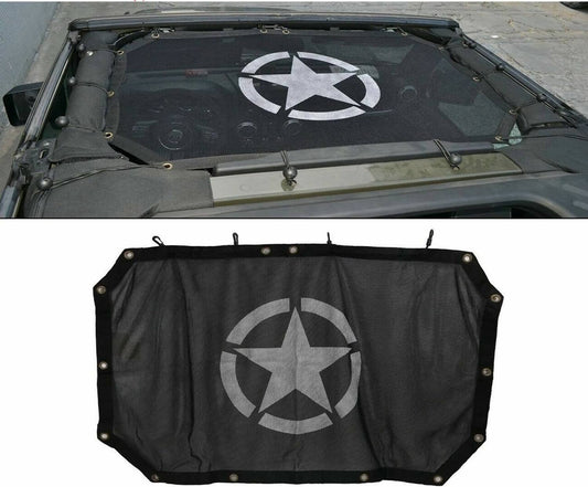Solid Spare Mesh Sun Shade Top Cover Star for Jeep Wrangler JK JKU Unlimited Rubicon Sahara