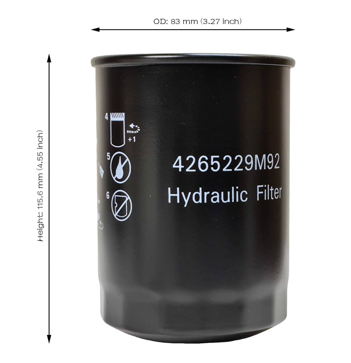 Solid Spare Hydraulic Filter 4265229M92 Fit for Massey Ferguson GC2300 GC2400 GC2310 GC2410