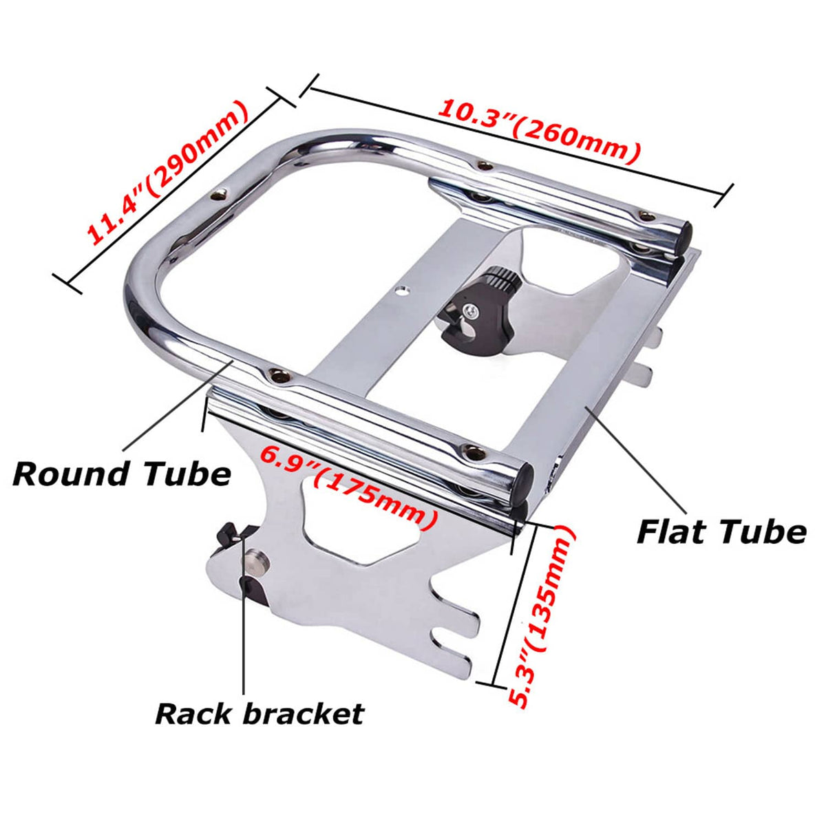Solidspare Two-Up Tour Pack Mount Luggage Rack Docking For 1997-2008 Harley Road King FLHR