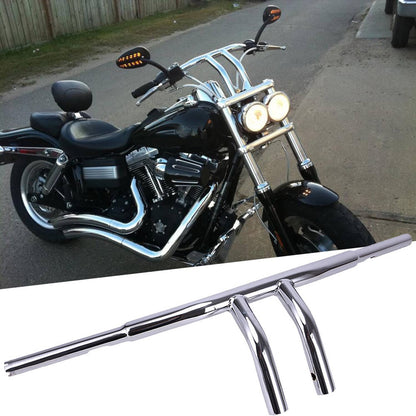 Solidspare 8" Rise Drag Fat T-Bar 1-1/4" Handlebar For Harley Dyna Wide Glide Custom