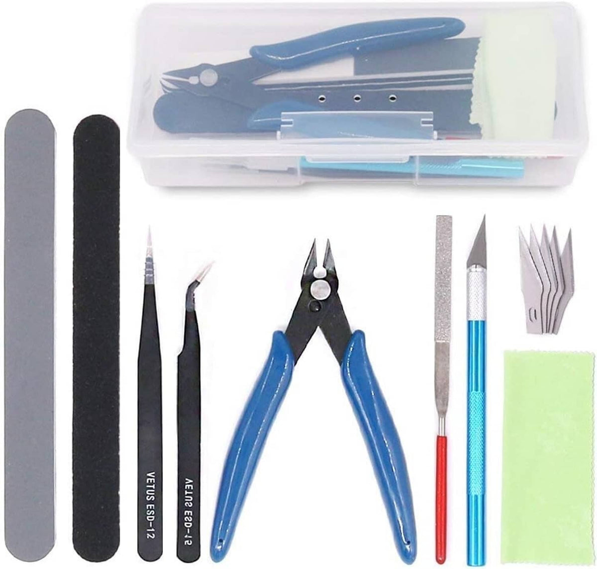 Solid Spare 9Pcs Basic Modeler Tool Set Craft Hobby Model Car Building Fix Kit for Gundam