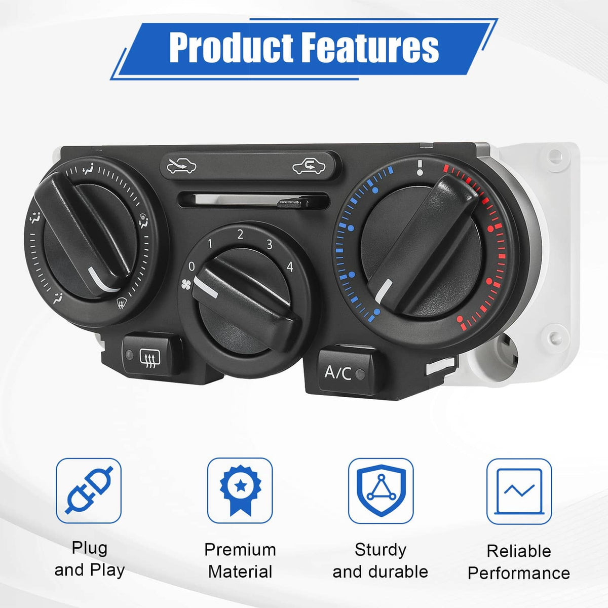 Solidspare For 2004-2011 Nissan Versa Tiida 27510-ED50A A/C Control Panel Switch Button