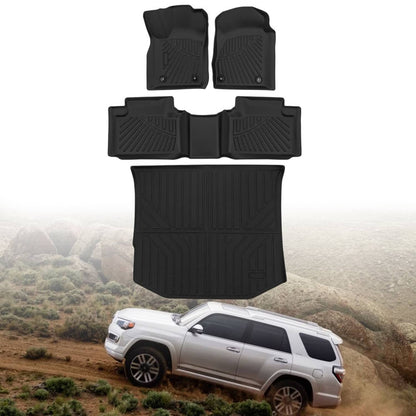Solidspare TPE Floor Mats & Cargo Liner Fit for 2013-2024 Toyota 4Runner 2 Row Floor Liners