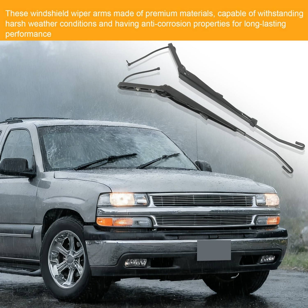Solidspare Windshield Wiper Arms Fit 99-07 Chevy Silverado Suburban Tahoe GMC Sierra Yukon