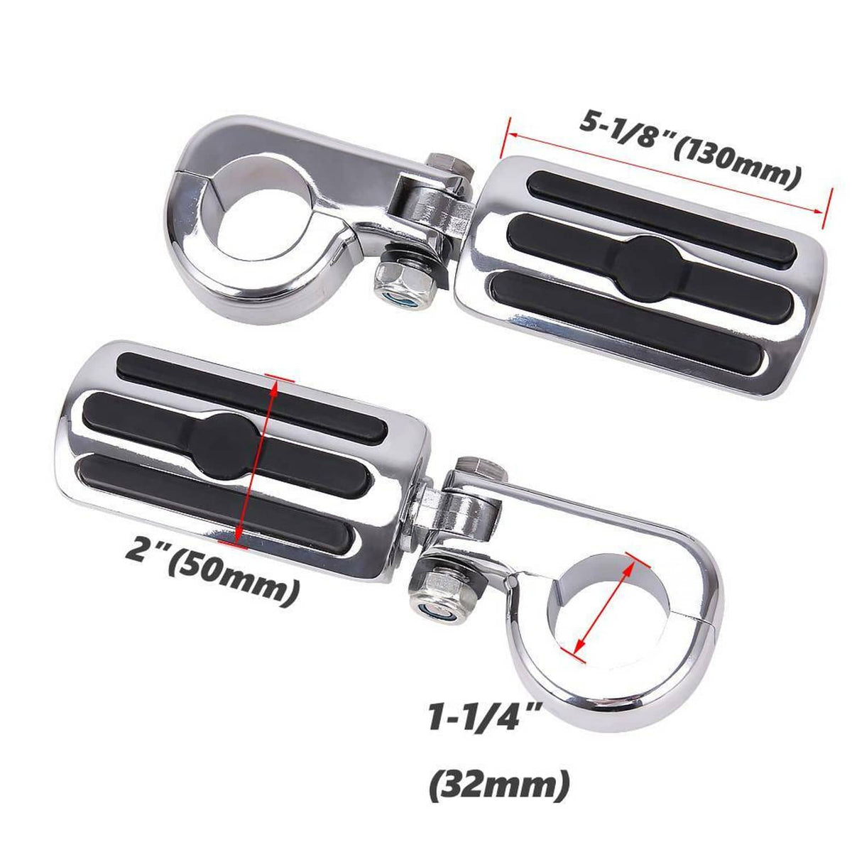 Solidspare 1-1/4" 32mm Short  Highway Foot Pegs Footpeg Fit For Harley Road Street Glide