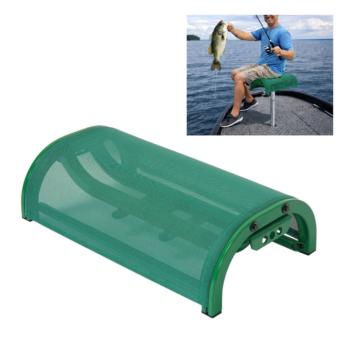 Solidspare Green Boat Seat Palma Horse Seat For B Series B-300 Aluminum Frame＆Mesh