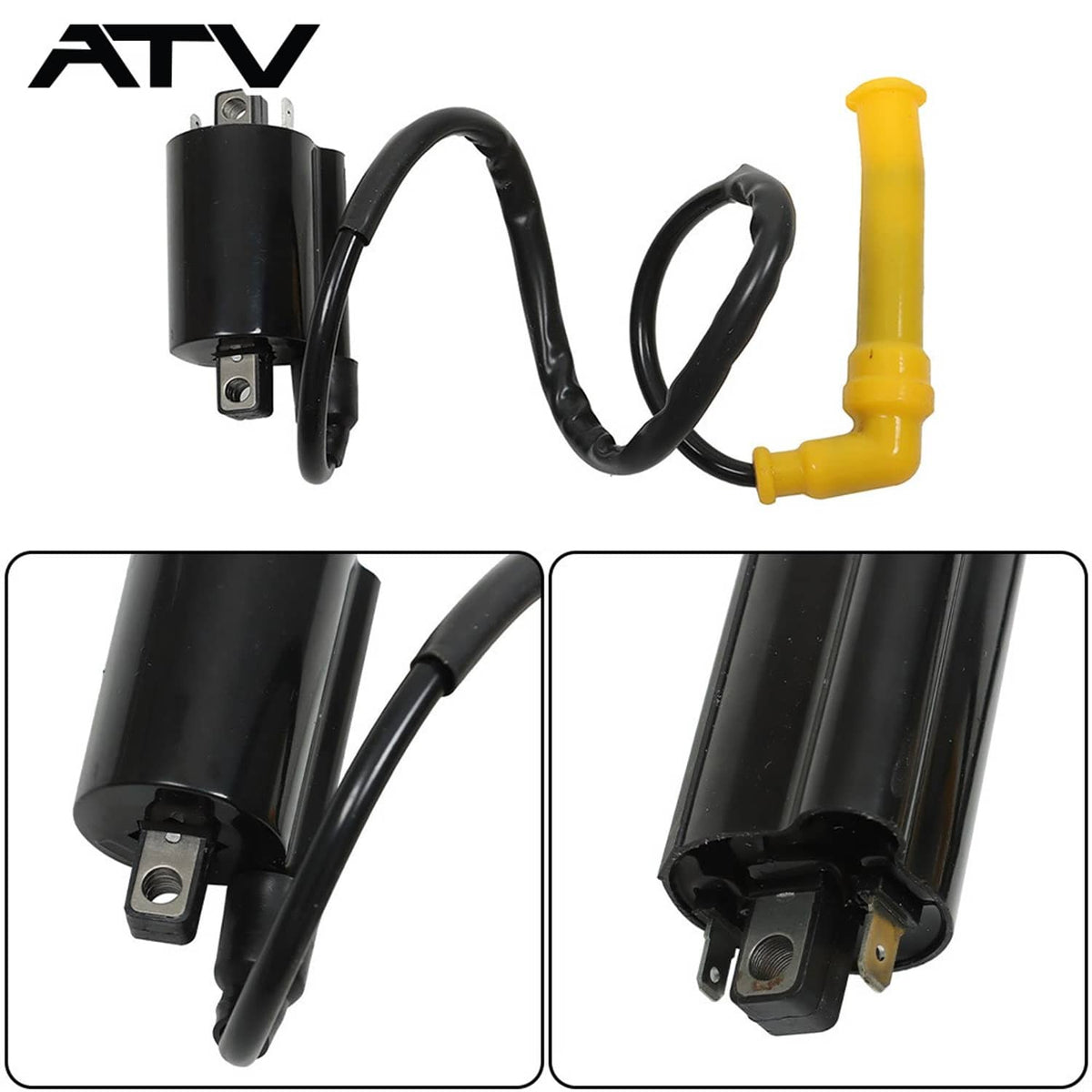 Solidspare For Honda Rincon 680 TRX680 Ignition Coil Spark Plug Wire Cap 30500-MBG-003