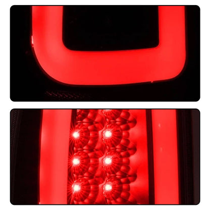 Solid Spare Black For 1997-2003 Ford F150 99-07 F250 F350 SD LED Tube Tail Lights Brake Lamp