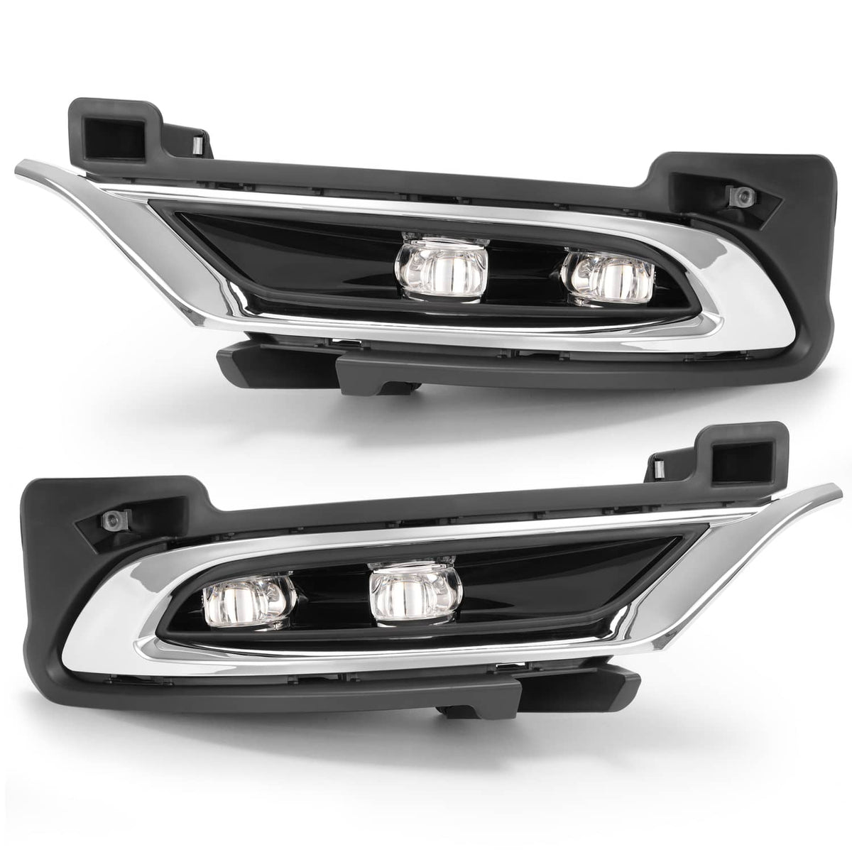 Solid Spare Pair LED Chrome Fog Lights Driver Passenger Side For Chrysler 300 2015-2024 2021
