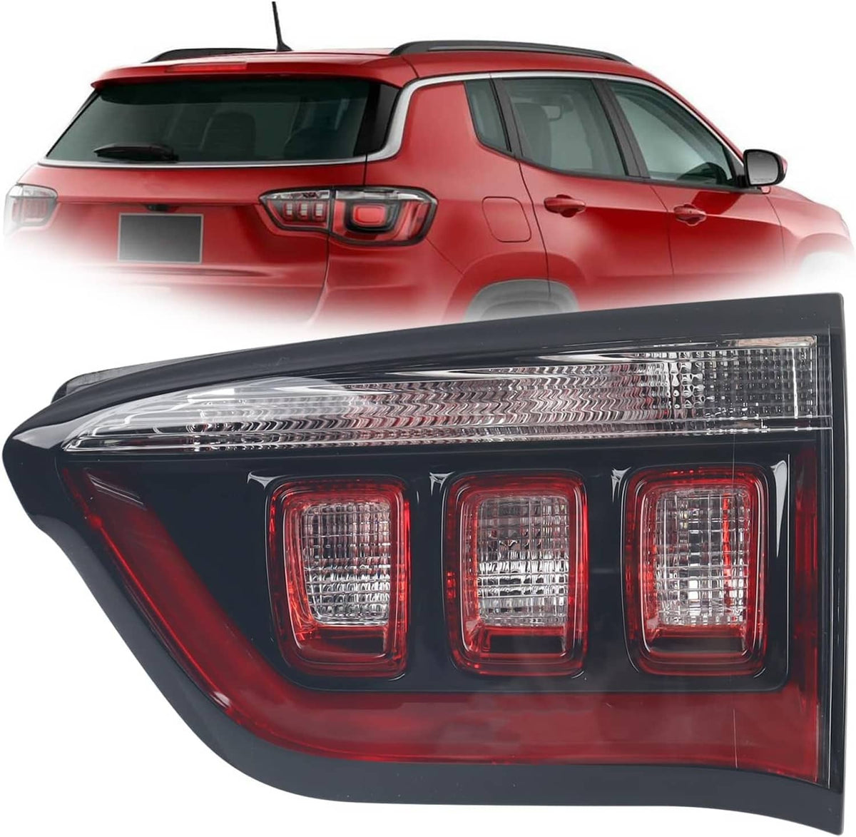 Solidspare Aftermarket Inner Halogen Tail Light Right Side Inner for 2017-2026 Jeep Compass