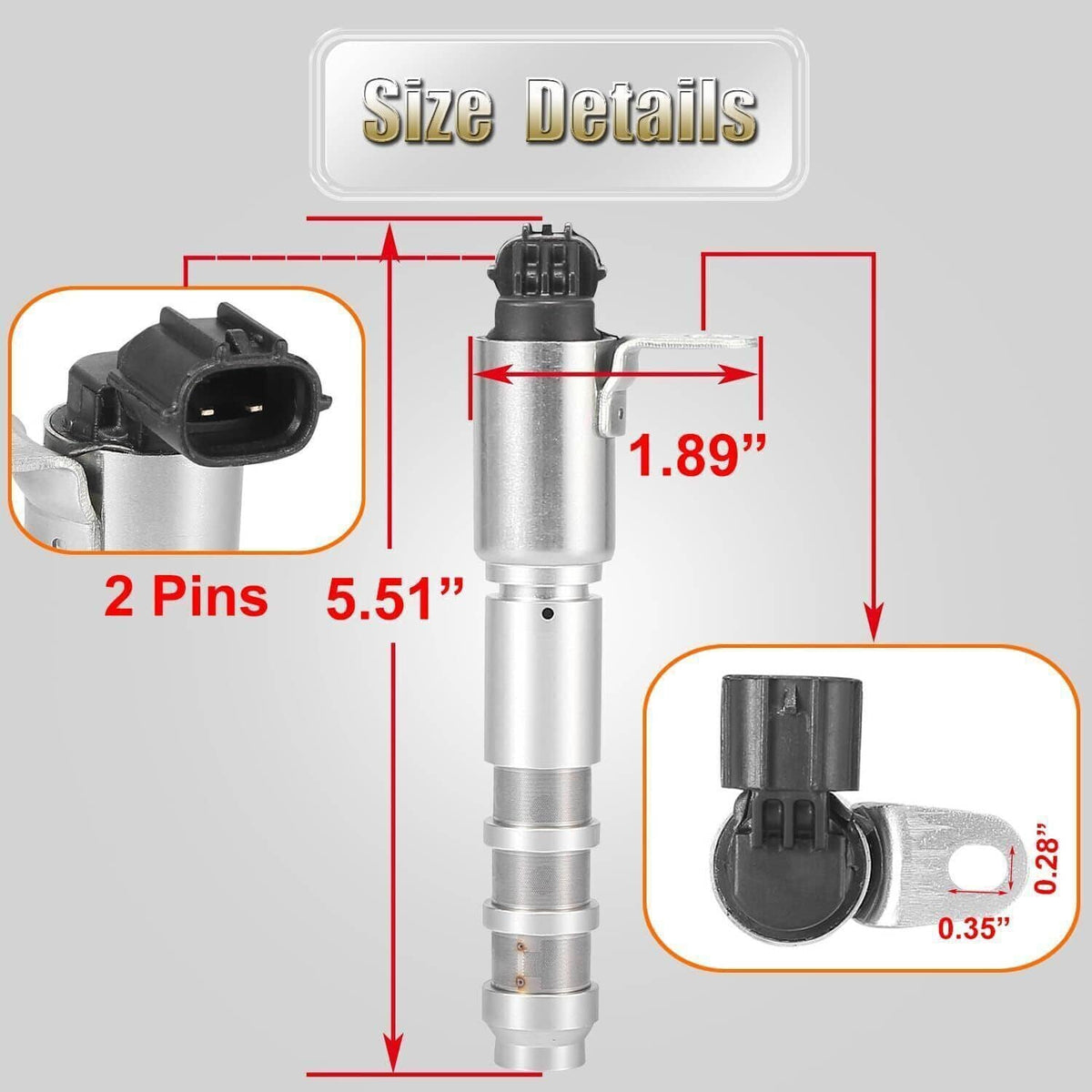 Solidspare 4PCS VVT Engine Variable Timing Solenoid 12626012 For Cadillac Buick Chevy GMC