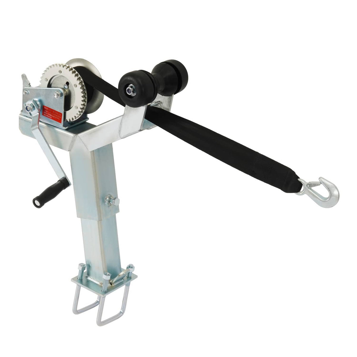 Solidspare Adjustable Winch Stand Winch Post W/ 1400lbs Winch Roller For Boat Trailers