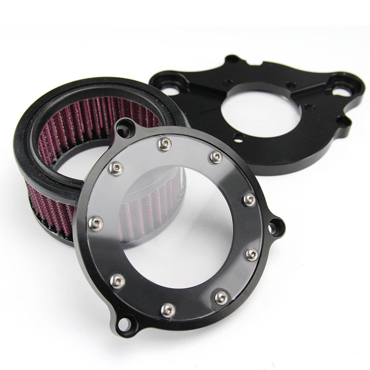 Solidspare Lucency Air Cleaner Intake Filter Systems For Harley Sportster XL 883 1200 04-17