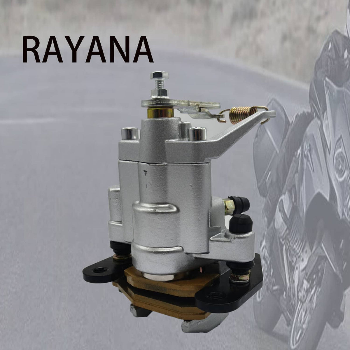 Solidspare US Rear Brake Caliper W/Pads for Yamaha Rhino 450 YXR450 4X4 2006 2007 2008 2009