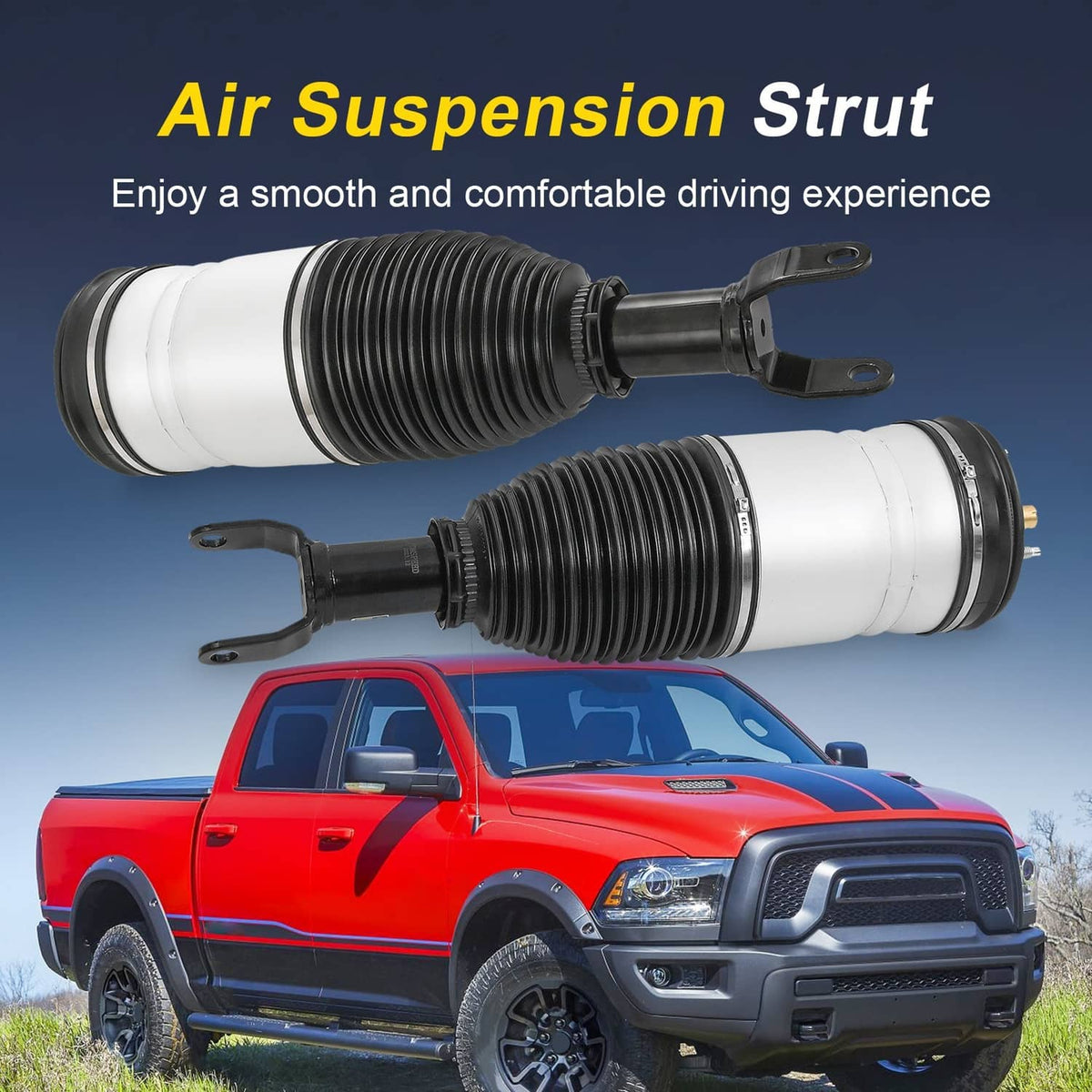 Solidspare 4pcs Front Rear Air Suspension Struts & Springs Kit for Dodge Ram 1500 2013-2019