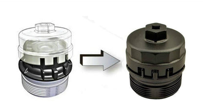 Solid Spare Oil Filter Cap Wrench 64mm 14 Flute for Toyota Lexus Scion 2.5L to 5.7L (Black)