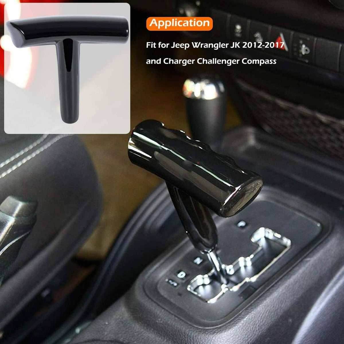 Solid Spare T-Handle Shift Knob Gear Stick Shifter fits for Jeep Wrangler Jeep Dodge Charger