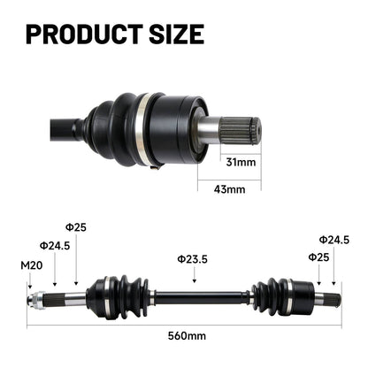 Solidspare 1x Rear CV Axle Shaft Assembly Fit For 2006-2013 For Kawasaki Brute Force 650