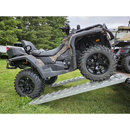 Solidspare 8500Lbs 72" X 15" Aluminum Hook Ramps Car Trailer Truck 1 Pair Ramps Hook End