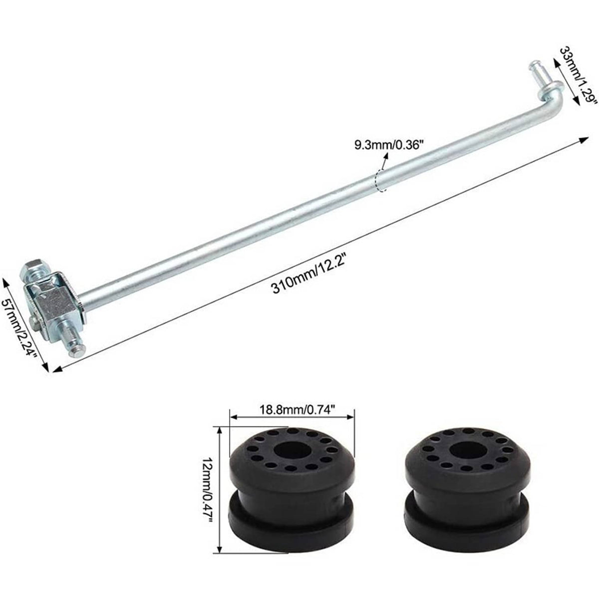 Solidspare For 02-05 Dodge Ram 4WD Transfer Case Shifter Control Linkage & Grommet Bushings