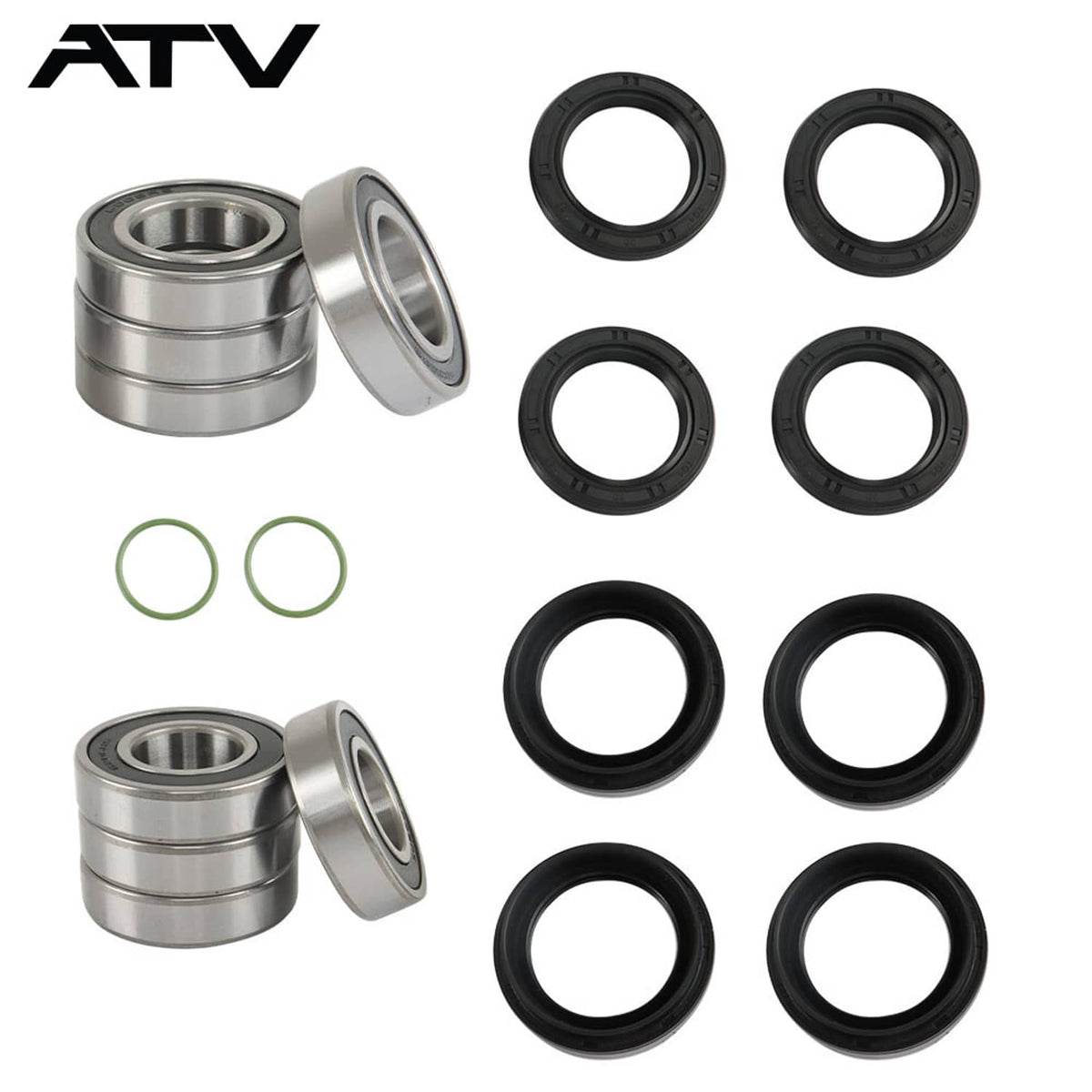 Solidspare Front Rear Wheel Bearings Seals Kits For Yamaha Rhino 450 660 700 93106-42800-00