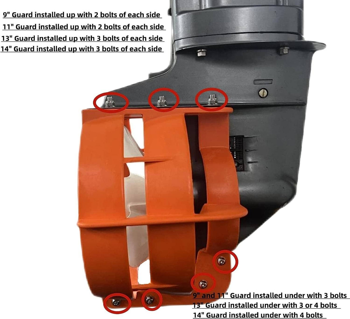 Solid Spare 11" Suzuki / Honda / Tohatsu outboards Propeller Safety Guard for 25hp to 35hp